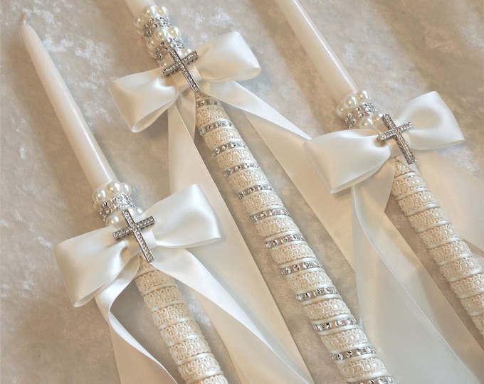 Baptism Candle Set, Ivory Greek Lambathes, Cross Candles, Greek — free download