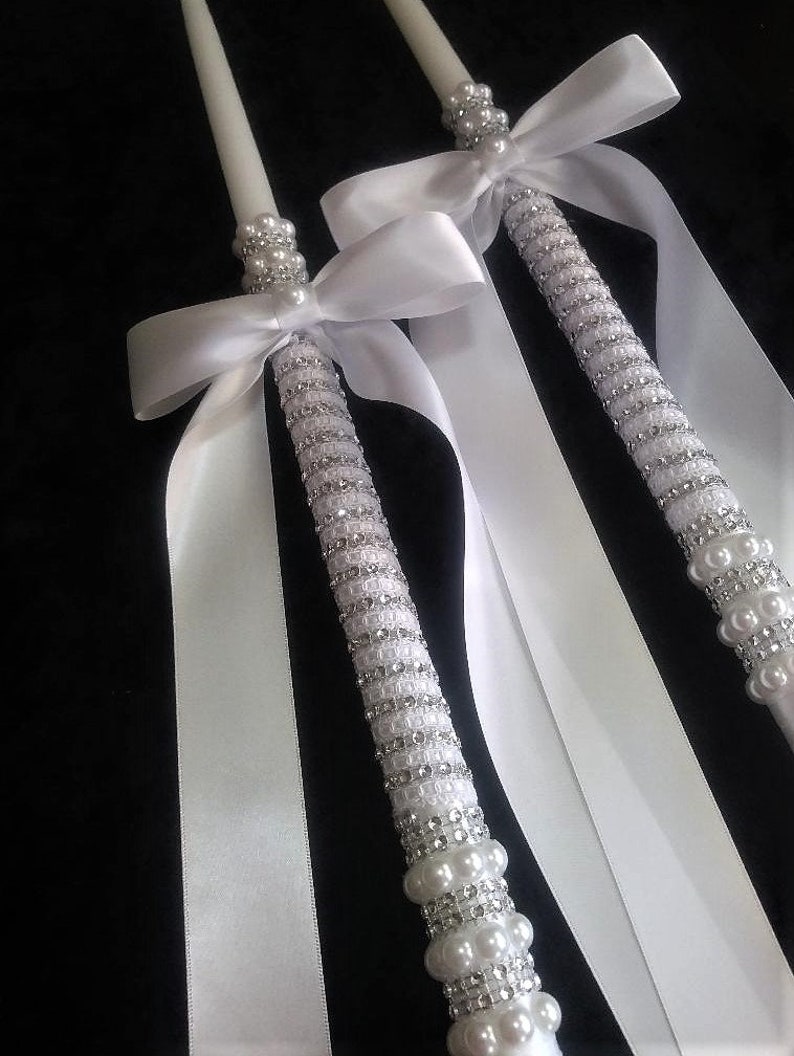 Greek Orthodox Candles Greek Wedding Lambathes Orthodox Etsy