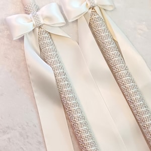 Candele per matrimonio greco, set Lambathes ortodosso, matrimonio Lambades