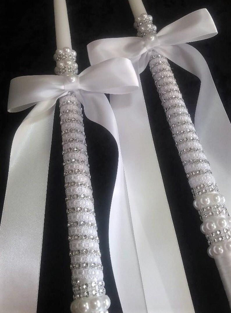 Greek Orthodox Candles Greek Wedding Lambathes Orthodox Etsy