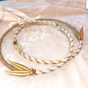 Stefana Brass Leaves / Olive Leaf Stefana / Greek Wedding Crowns / Orthodox Wedding Crowns / Stephana / Minimalist Stefana Crowns