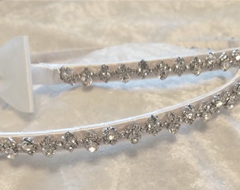 Stefana Crown Set, Glamorous Rhinestone Stefana, Orthodox Wedding Stefana, Greek Stefana, White or Ivory