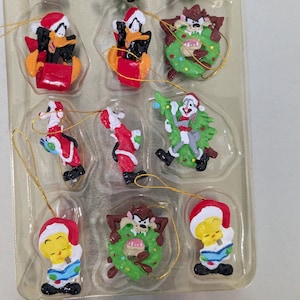 4 Boxes of 12 Loony Tunes Mini Christmas Ornaments