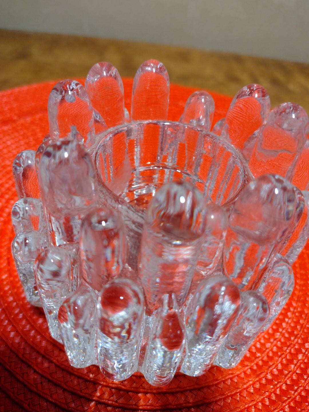 Vintage KOSTA BODA Polar Ice Glass Crystal Goran Warff Votive - Etsy