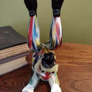 Vintage Murano Glass Clown Multicolored Colored Handmade Glass Juggler