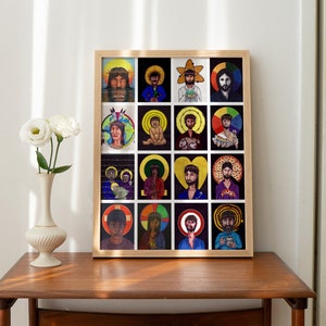 Exvangelical Christ Collage Printable | Black Jesus | Refugee Jesus | Affirming Jesus Print | Gay Christian | Inclusive Pastor Office Art