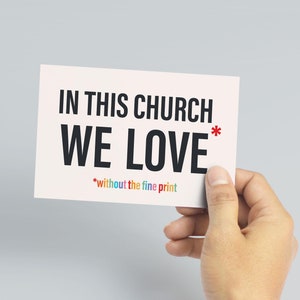 Nesta Igreja Amamos Mini Impressão – 4x6 Afirmando a Arte Cristã, Amor Sem as Letras Miúdas