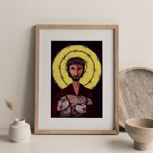Refugee Art | RefuJesus Print | Refugee Jesus Christ | Modern Christian Art | Spiritual Art | Political Art | Christian Wall Art |