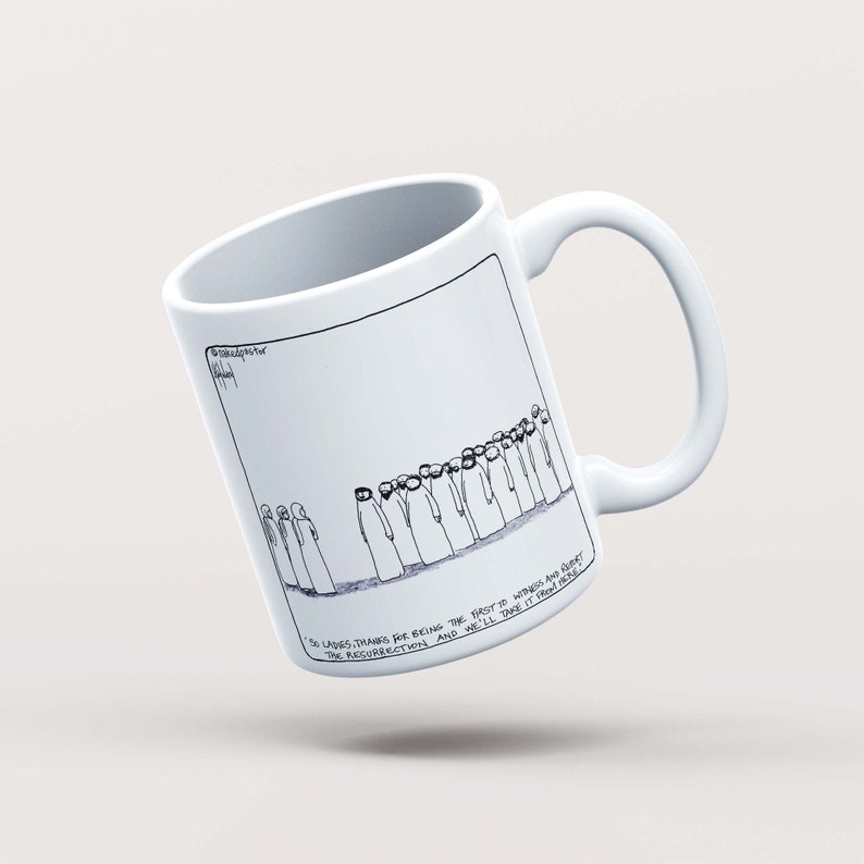 Christian Mansplaining: Women and the Resurrection Mug, Feminism Coffee Cup, Female Church Leaders, Progressive Pastor Gift, Christian Gift image 5