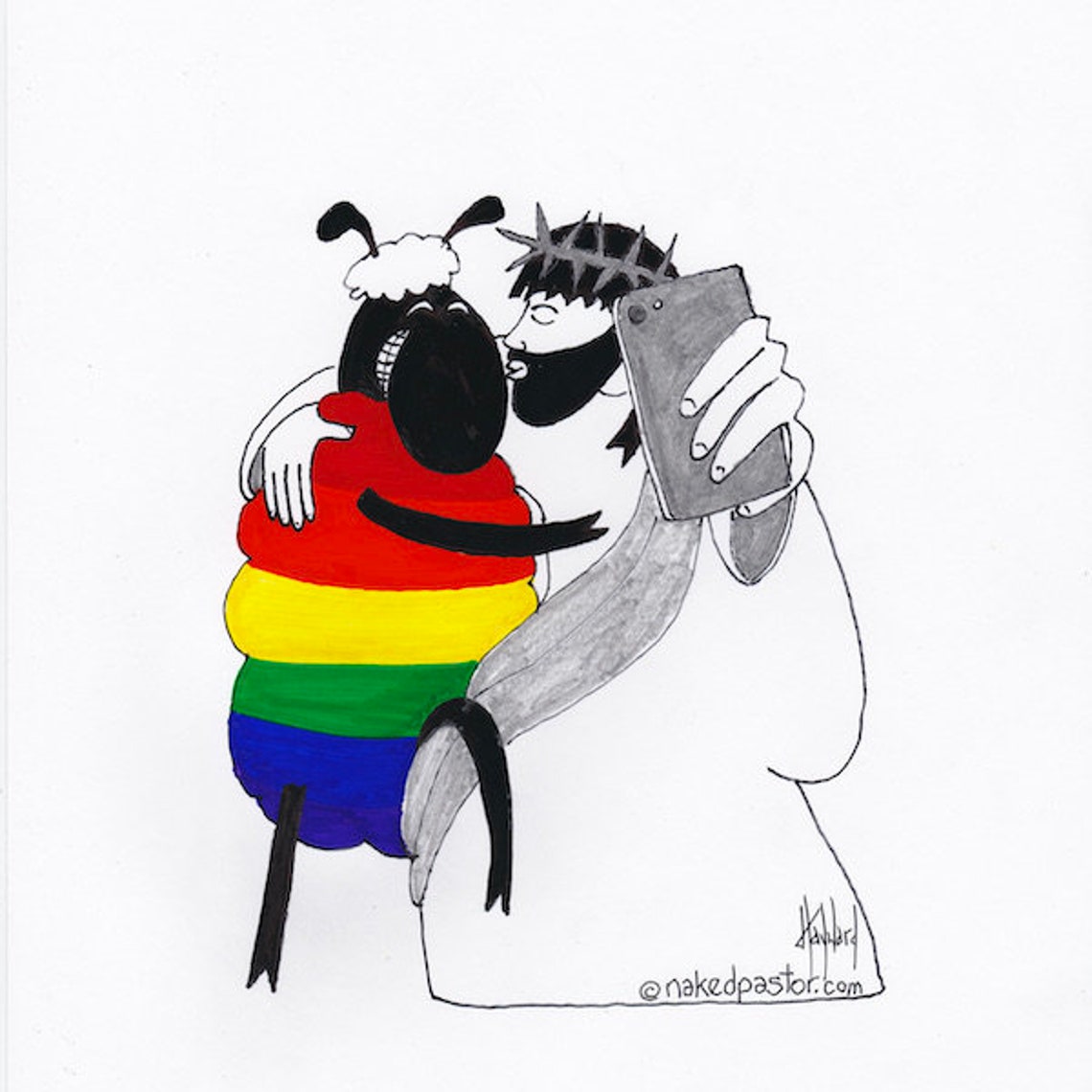 Gay Christian Print Queer Christian Art Pride Month Etsy