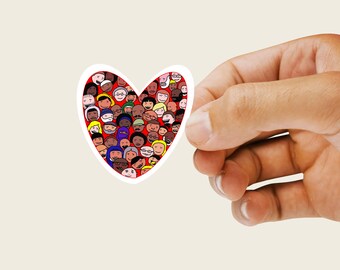 Love Everybody Vinyl Sticker: Social Justice, LGBTQ+ Equality