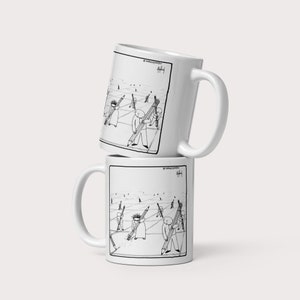 Liberal Christian Mug Christ Erasing Lines of Division: Jesus Eraser Coffee Mug, Naked Pastor Cartoon Art Gift, Unity Stronger Together 11 Fluid ounces