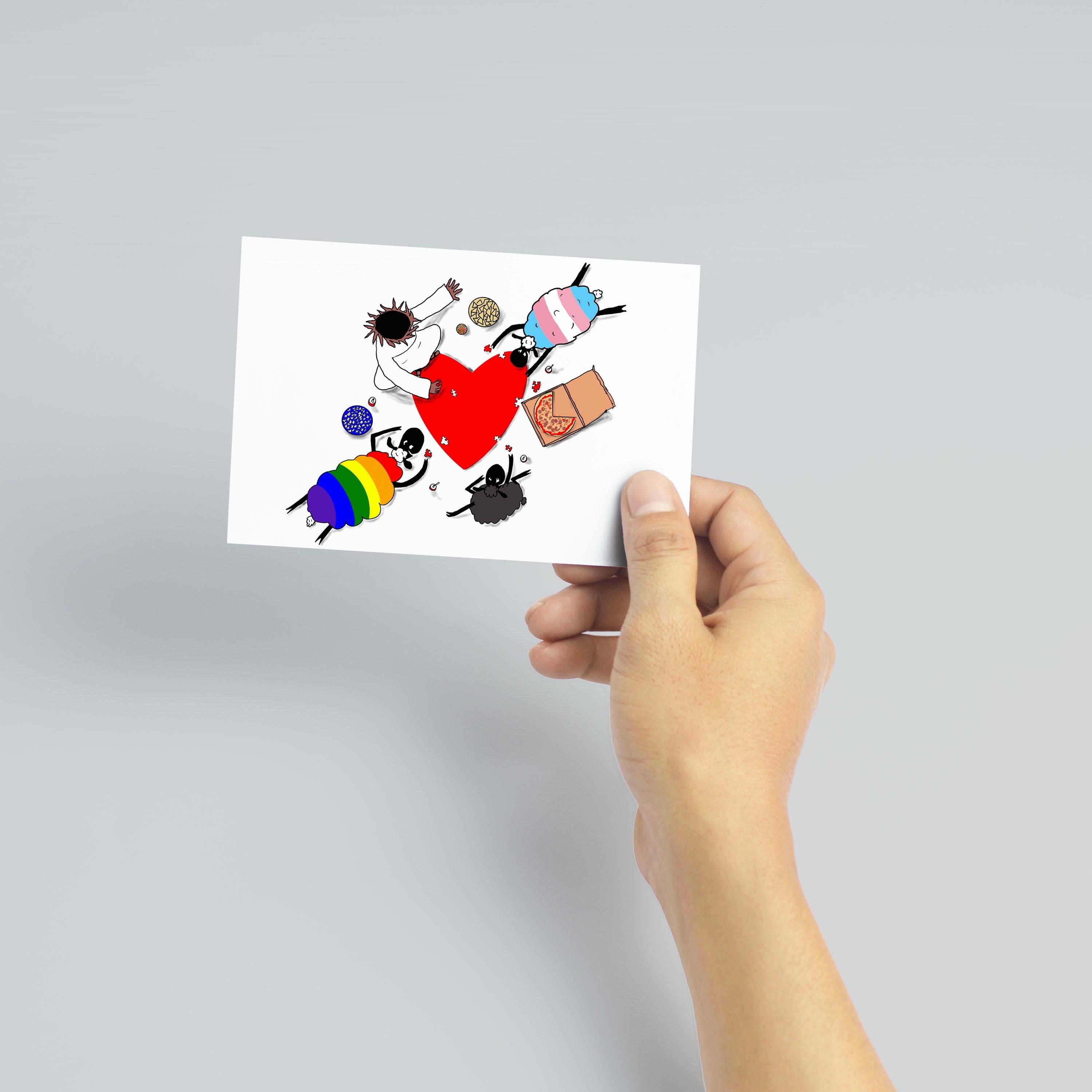 Inclusive Christian Mini Art Print – Jesus & LGBTQ Friends Puzzle of ...
