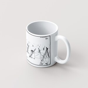 Liberal Christian Mug Christ Erasing Lines of Division: Jesus Eraser Coffee Mug, Naked Pastor Cartoon Art Gift, Unity Stronger Together image 9