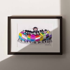 It's Always Pride Cartoon Print | Physical Wall Art | Gay Christian | LGBTQ+ | Jesus Wall Art | Christian Art