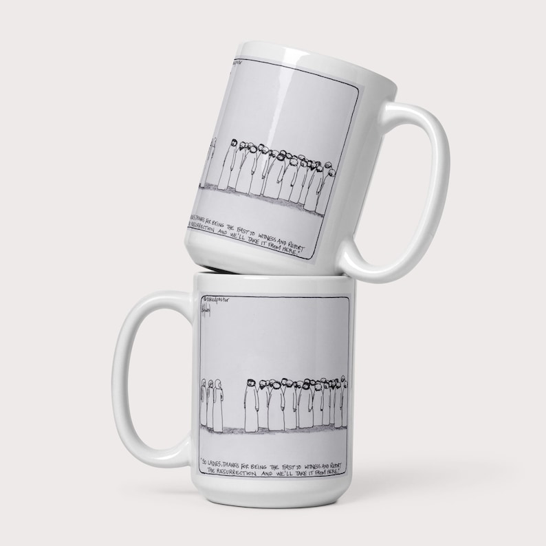 Christian Mansplaining: Women and the Resurrection Mug, Feminism Coffee Cup, Female Church Leaders, Progressive Pastor Gift, Christian Gift 15 Fluid ounces