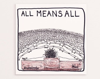 All Means All Print | Diverse Christian Art | Socialist Jesus | Equality Poster |