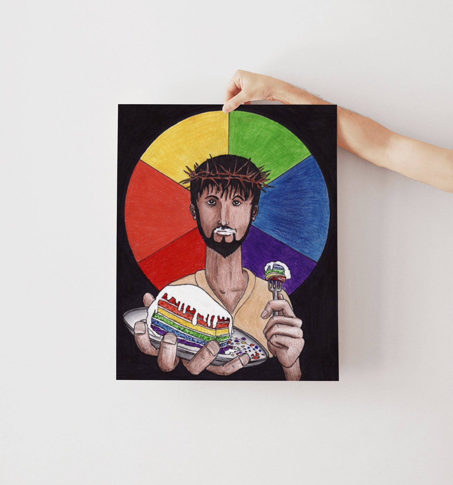 Queer Christian Art Gay Pride Wall Art Gay Christian Etsy