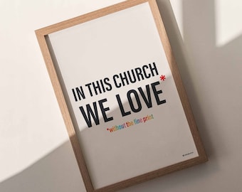 Progressive Church Art Print | Queer Church Print | Affirming Faith | Inclusive Wall Art