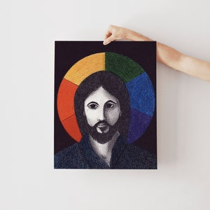 Jesus Includer & Let Them Eat Cake Printable Poster Set LGBTQ Christian Art Queer Christian Rainbow Pride Art Pastor Office Art image 3