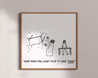 Jesus Cartoon Artwork: Progressive Christian Art | Jesus Flipping Tables Print | Leftist Jesus | Christian Poster |