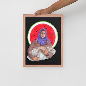 Zarte und Mild Gaza Mutter und Kind Kunstdruck - Unterstützen Sie Gaza Hilfe Relief, gerahmt oder ungerahmt