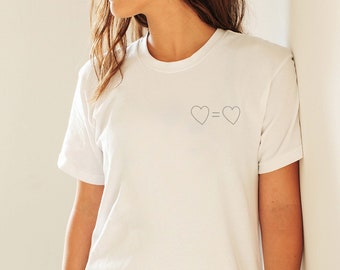 Heart = Heart Shirt | Minimal Tee | Cute T-shirts | Hand drawn Hearts | Love Everyone