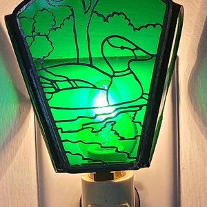 Stained Glass Duck Night Light