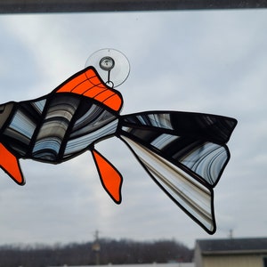 Stained Glass Tropical Fantail Fish Suncatcher