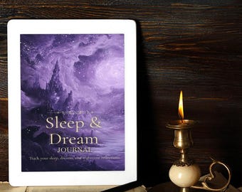 Diario del sonno e dei sogni: tieni traccia del tuo sonno, dei tuoi sogni e delle tue riflessioni notturne. Download digitale stampabile.