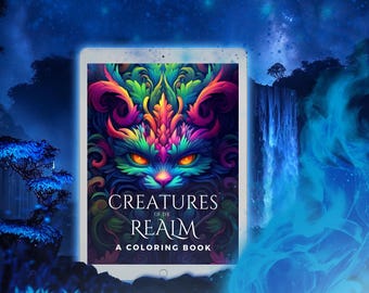 Creature del Regno: Un rilassante libro da colorare fantasy con bestie magiche e paesaggi fantastici (scaricabile in formato stampabile).