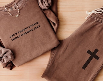 Christian Sweatpants Trendy Christian Loungewear Cool Christian Streetwear and Merch Cozy Faith Apparel for Him or Her Faith Based Gifts