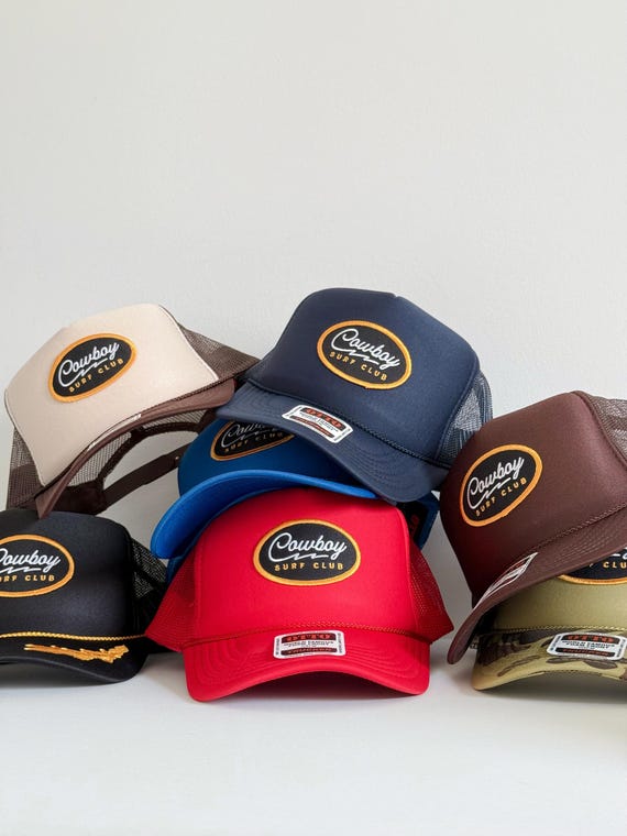 Cowboy Surf Club Vintage Trucker Hat Western Coastal  display picture 2