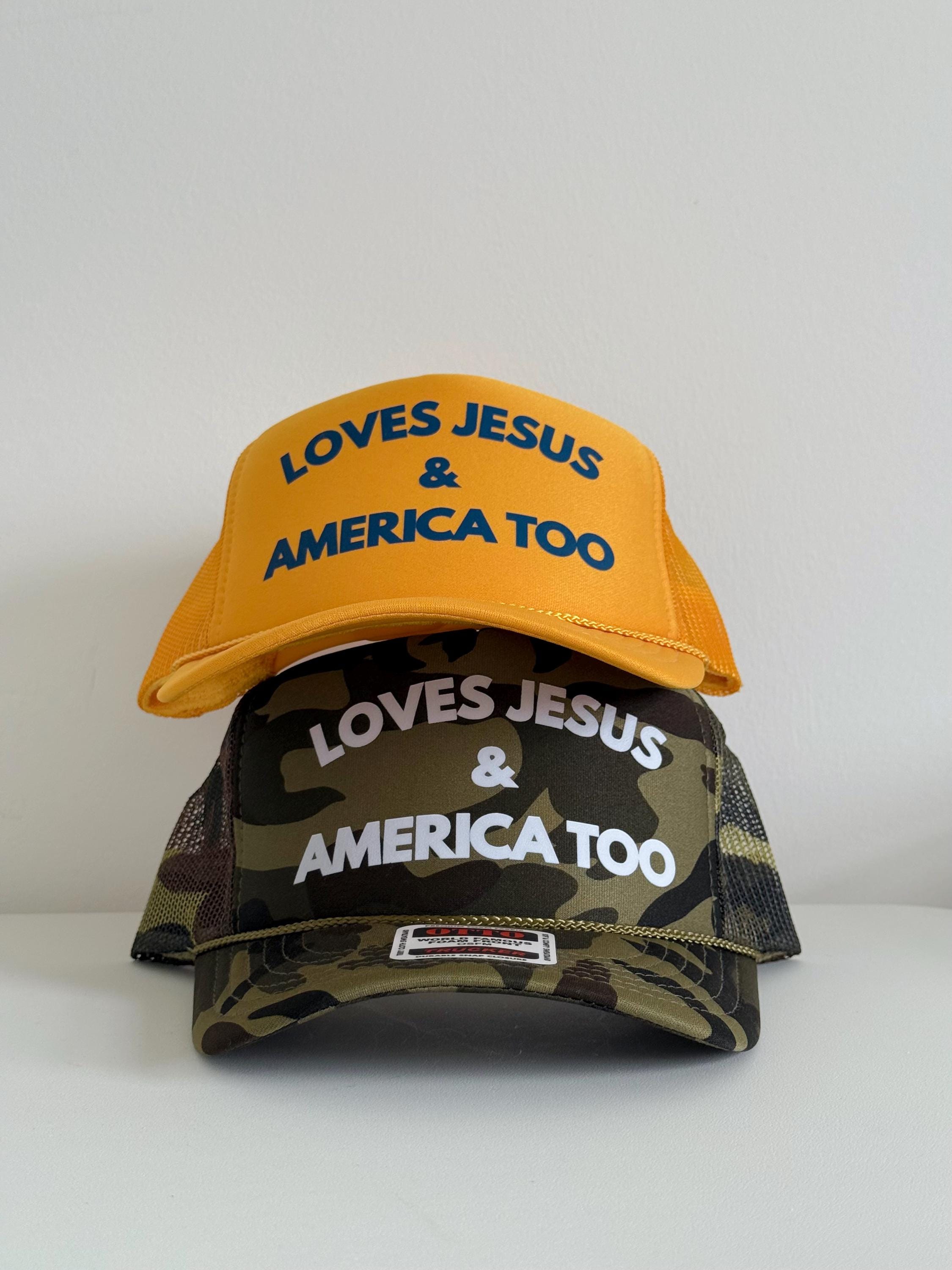 Patriotic Trucker Hat With American Flag Patch Custom 4th of July Loves ...