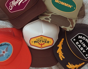 Mother's Day Trucker Hat Custom Mommin' Trucker Personalized Mom Life Snapback with Fun Sayings & Colors Cool Gift for Moms Mommin' So Hard