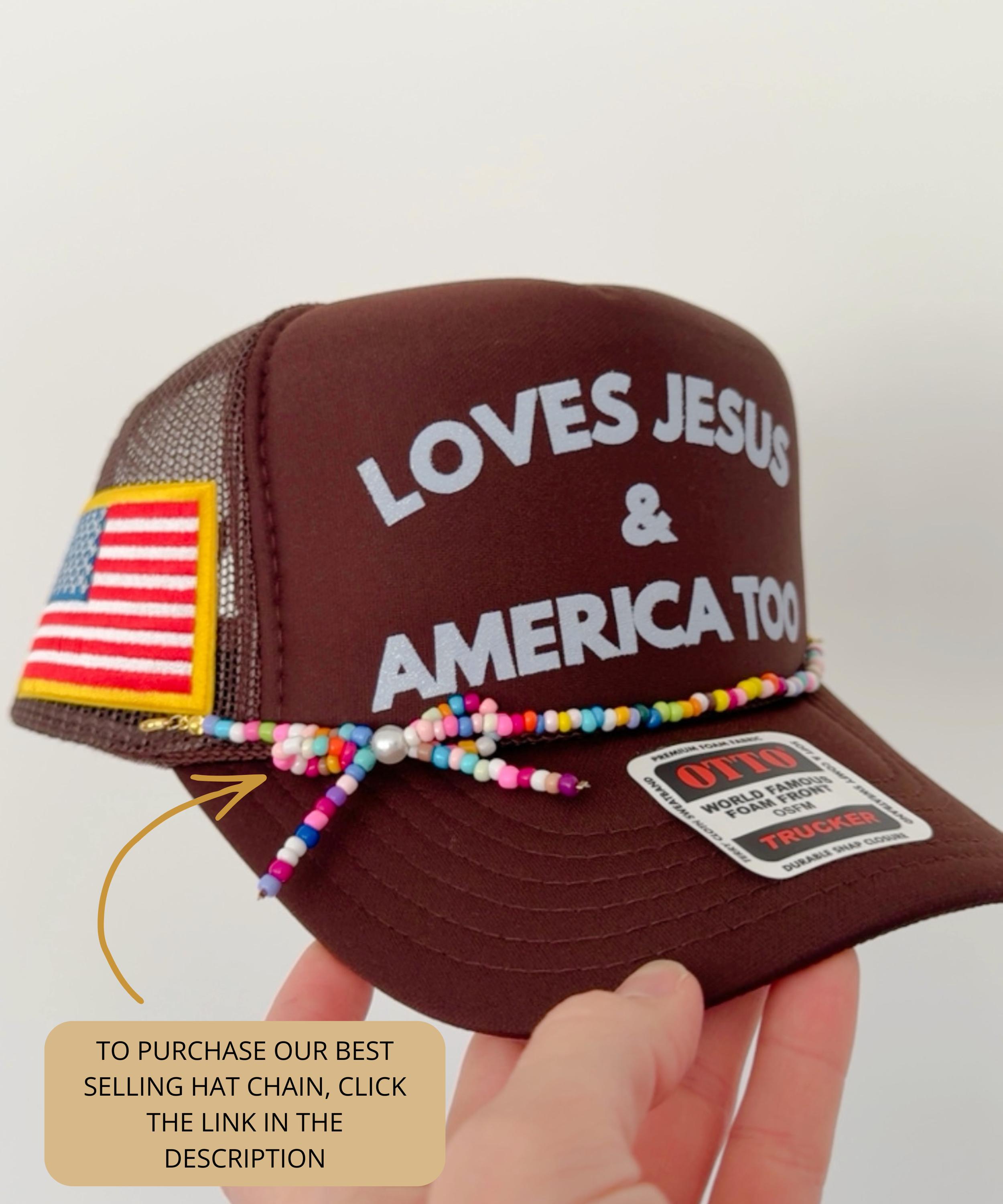 Patriotic Trucker Hat With American Flag Patch Custom 4th of July Loves ...