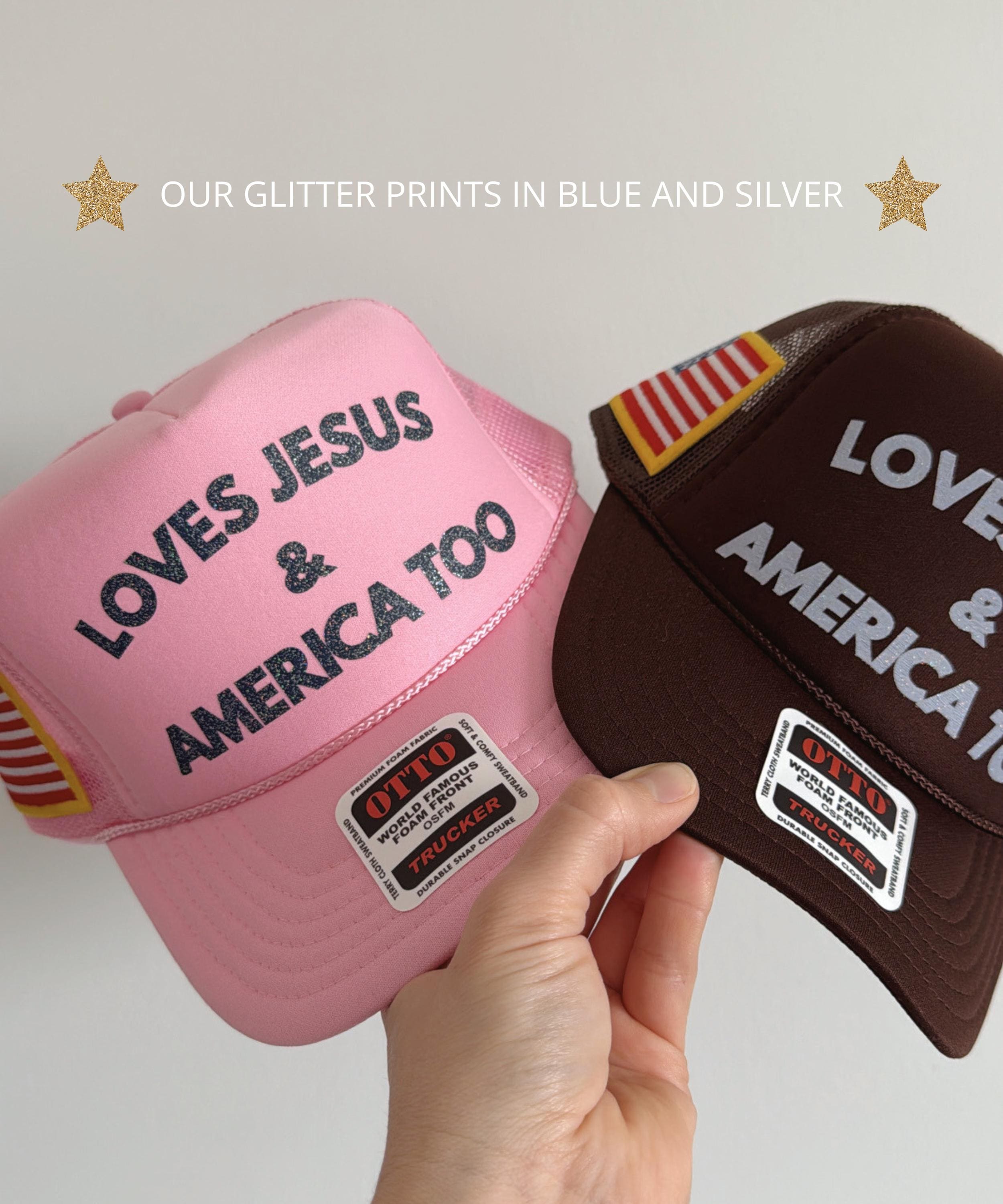 Patriotic Trucker Hat With American Flag Patch Custom 4th of July Loves ...