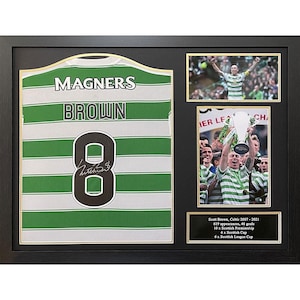 Framed Scott Brown Signed Celtic FC Shirt: Official Memorabilia