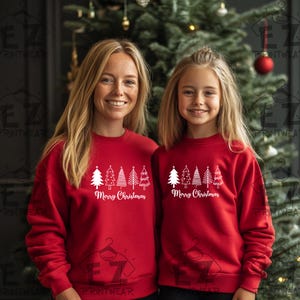 Merry Christmas Jumper - Christmas Tree Jumper - Christms Jumper - Family Christmas Jumper - Christmas Sweatshirt - Matching Sweatshirt