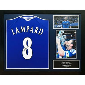 Official Chelsea FC Lampard Signed Shirt - Ultimate man cave - gift for him - football gift - Lampard - Football Legend - Chelsea FC