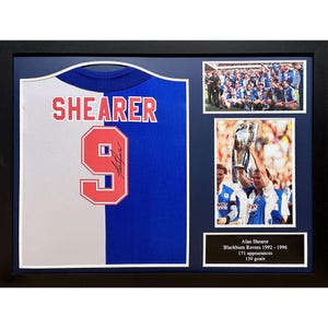 Alan Shearer Signed Blackburn Rovers Framed Shirt: Official Memorabilia
