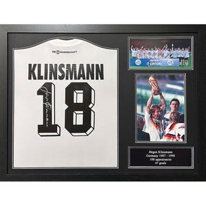 Jurgen Klinsmann Signed Germany World Cup Shirt - Framed Memorabilia
