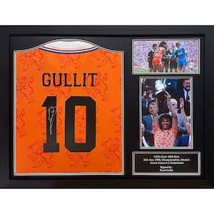 Officieel Gullit 1994 gesigneerd shirt - Ultimate Man Cave - cadeau voor hem - voetbalcadeau - Nederland - voetballegende