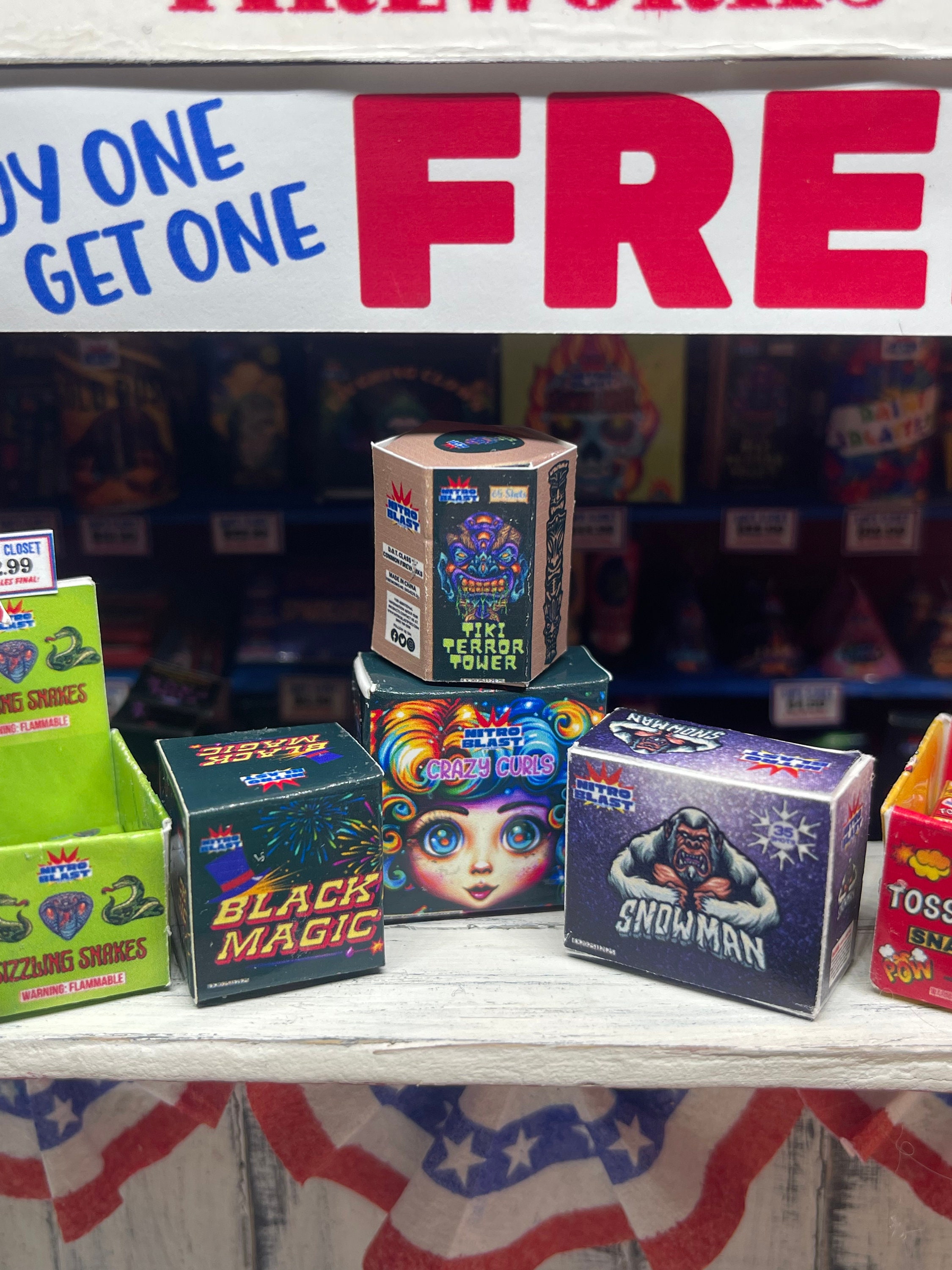 Mini Firework Set Dollhouse Miniature Digital Download Printable Fireworks Box Boxes Set ...