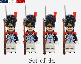 Napoleonic Wars French Grenadier of the Old Guard Custom Figure Set of 4x Uniformed Infantry Muskets Etsy