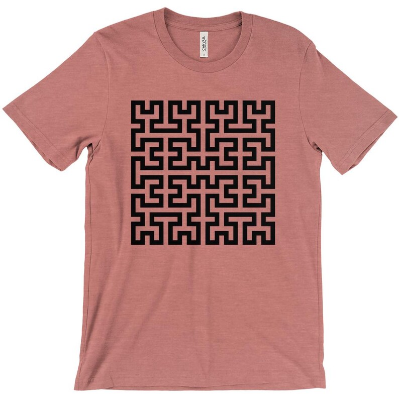 フラクトム 03 • ブラックプリント - Tシャツ Heather Mauve