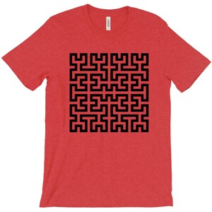 フラクトム 03 • ブラックプリント - Tシャツ Heather Red