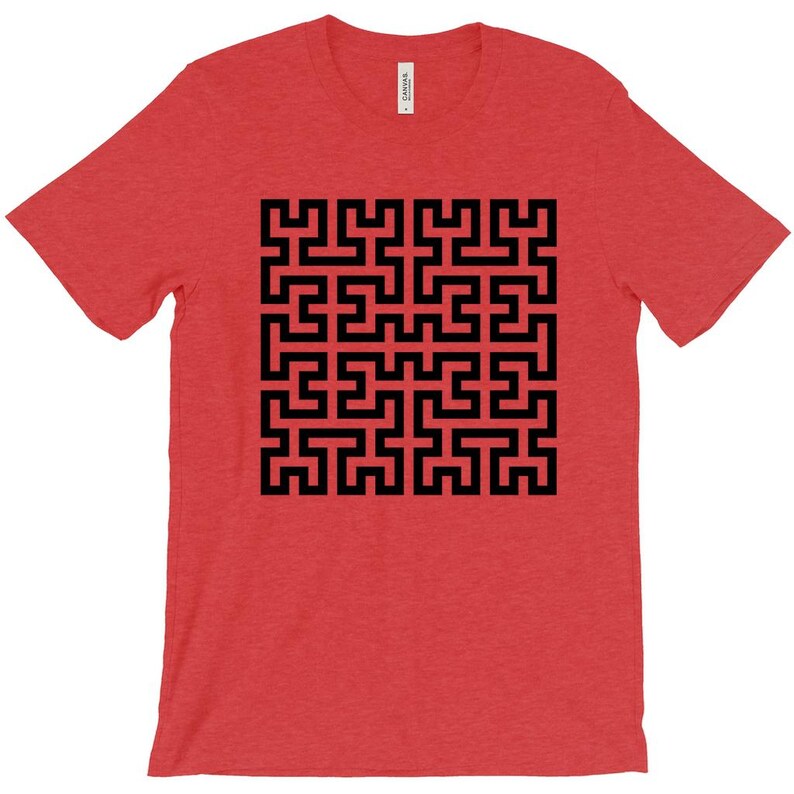 フラクトム 03 • ブラックプリント - Tシャツ Heather Red