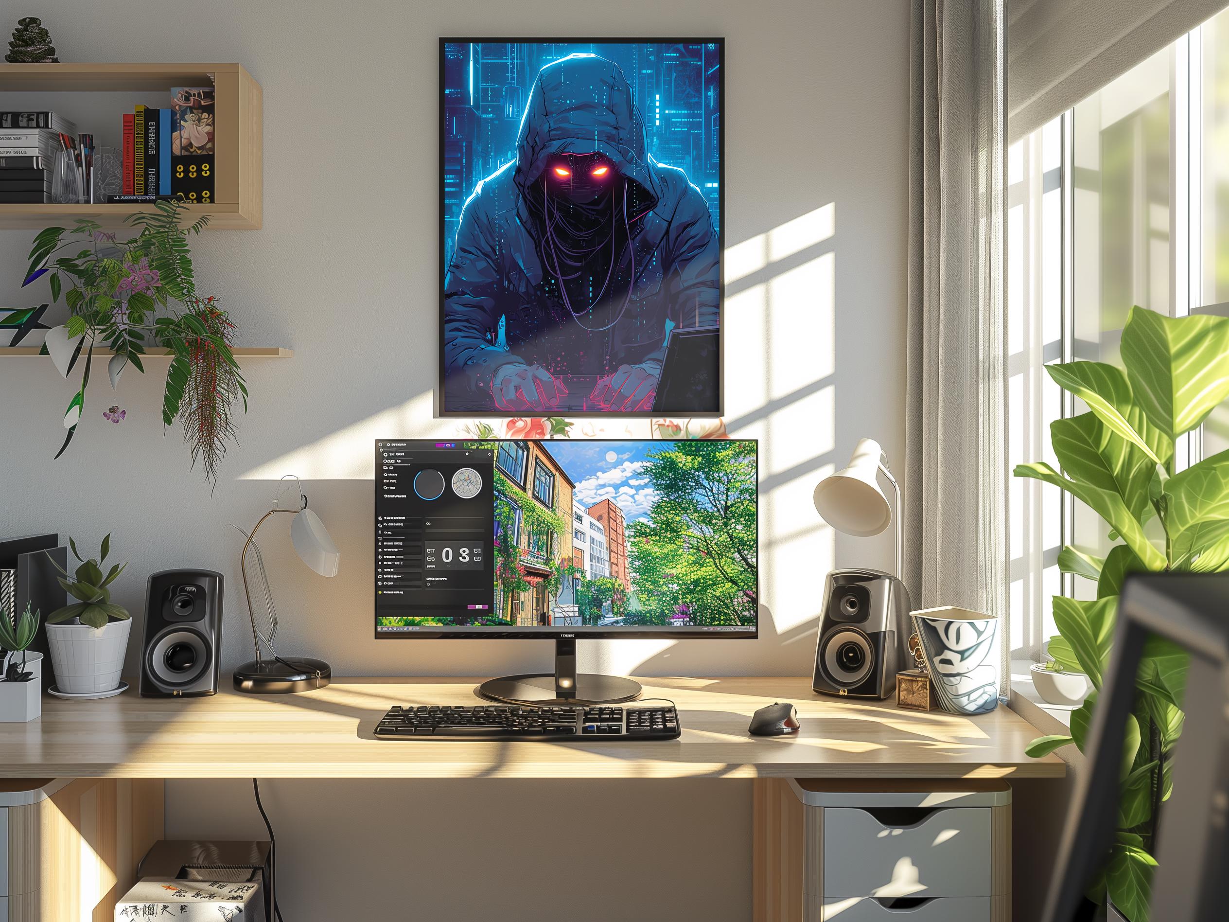 Cyberpunk Hacker Art Print Dan Mumford Inspired Award-winning Digital ...