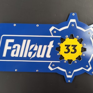 Fallout Vault 33 steel sign 14 Gauge